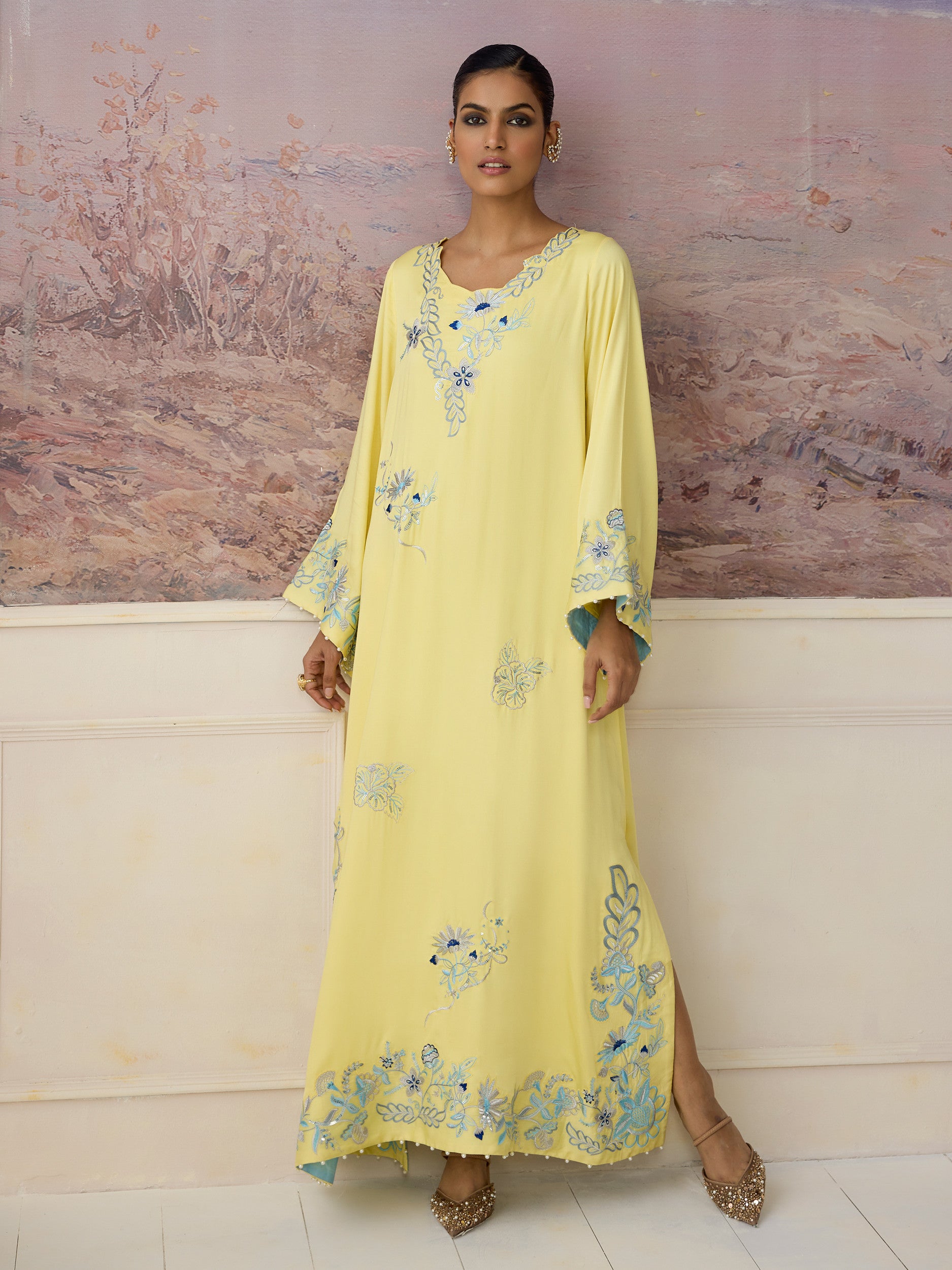 Kiara Kaftan – Butter Yellow