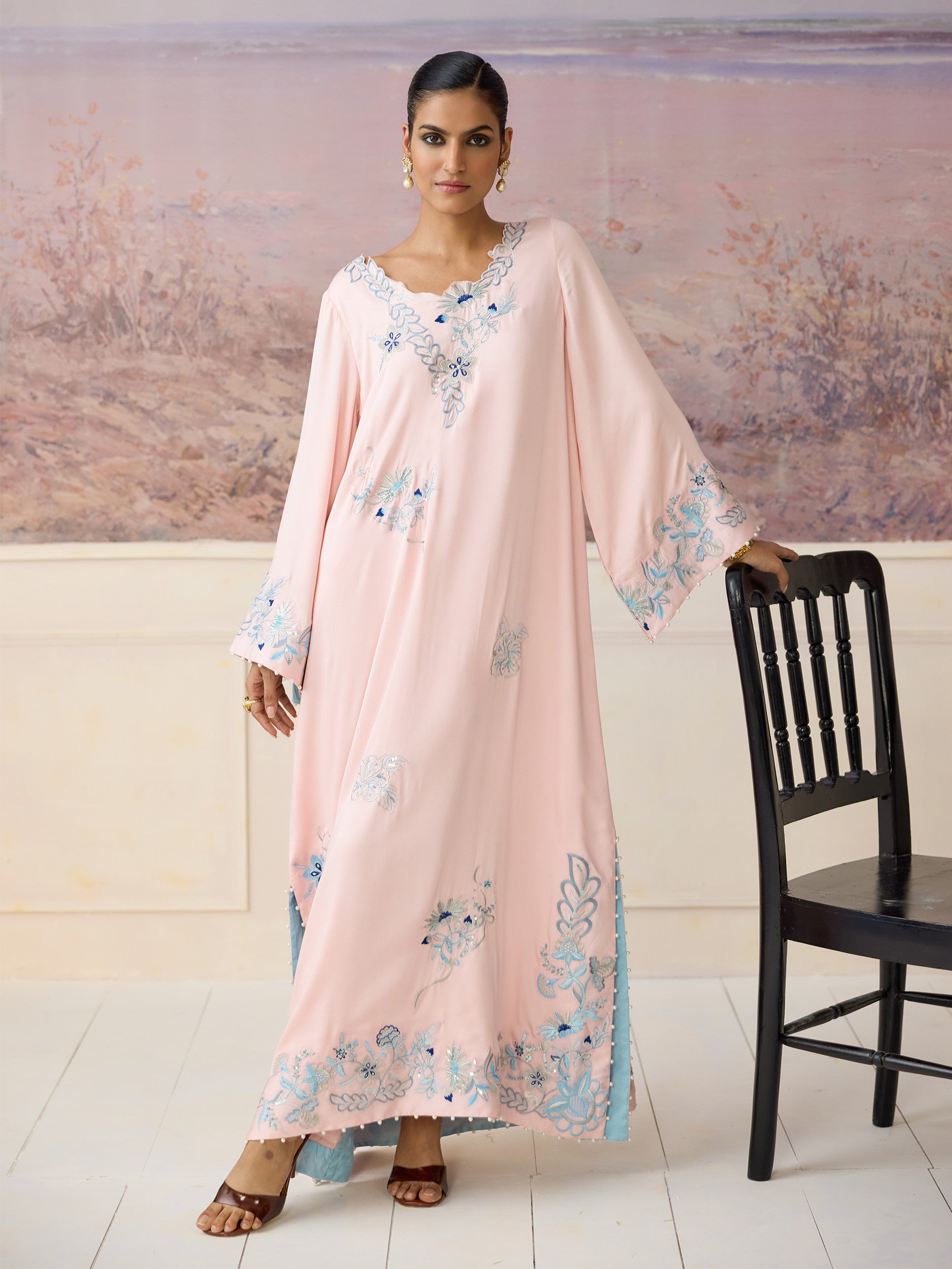Kiara Kaftan – Blush Pink
