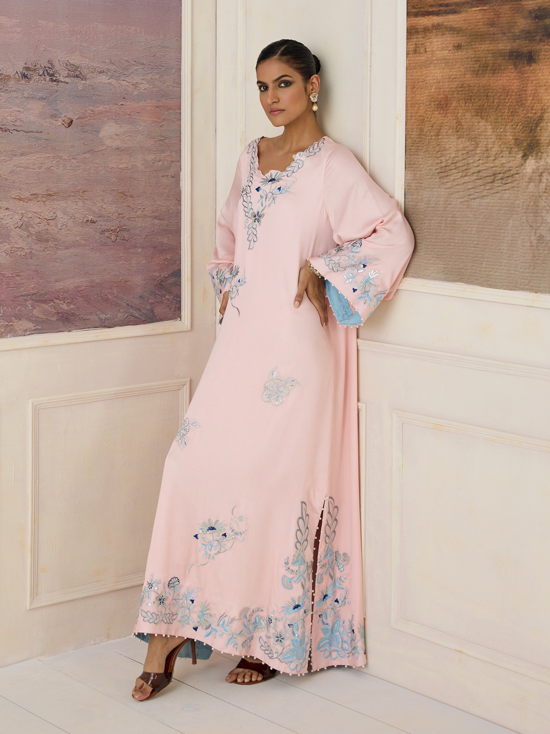 Kiara Kaftan – Blush Pink