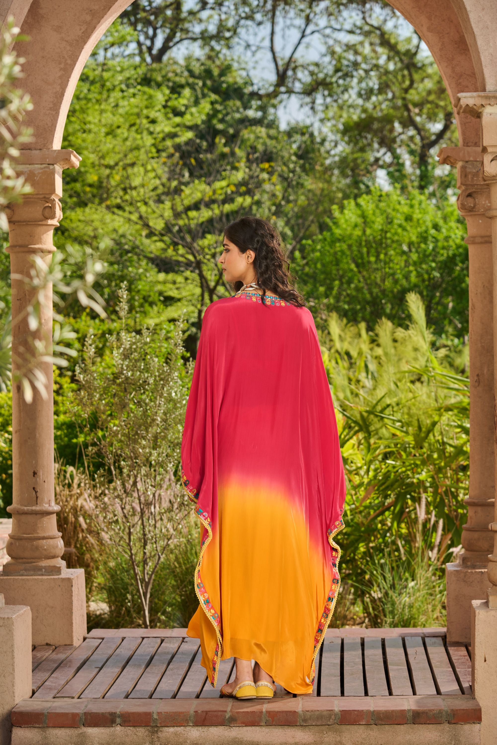 Hand Embelished Ombre Kaftan