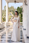 Hand Embellished Blouse with Drape Saree