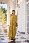 Hand-Embelished Top Co-ord set with Flowy Drape